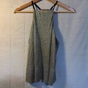 Addie Metallic Gold Swing Tank Top Size L